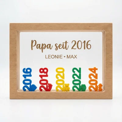 Familien-„Erinnerungsrahmen“ mit 3D-Jahreszahlen