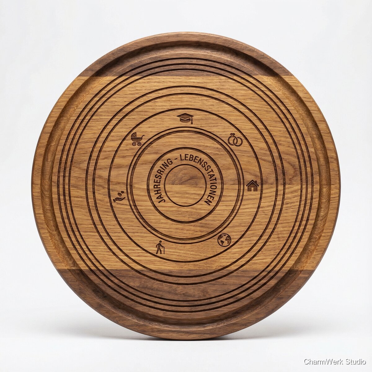 CNC-gefrästes „Jahresring“-Erinnerungsbrettchen