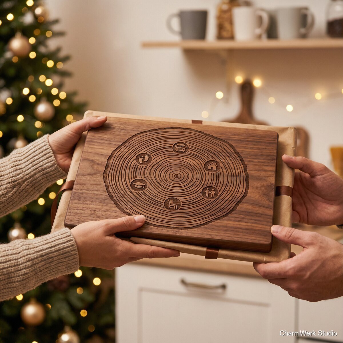 CNC-gefrästes „Jahresring“-Erinnerungsbrettchen - Lifestyle