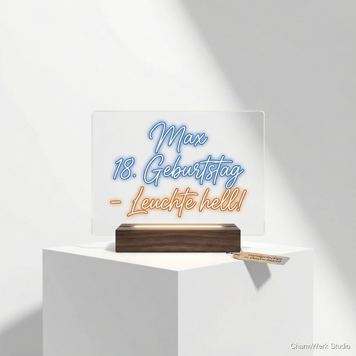 Acryl-Lichtaufsteller „Dein Name in Neon-Look“