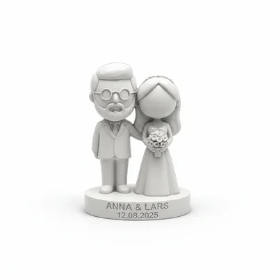 Personalisierte Tortenfigur als Miniatur-Paarstatue