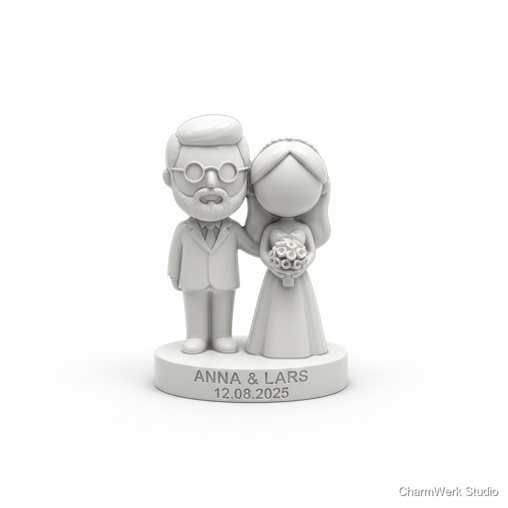 Personalisierte Tortenfigur als Miniatur-Paarstatue