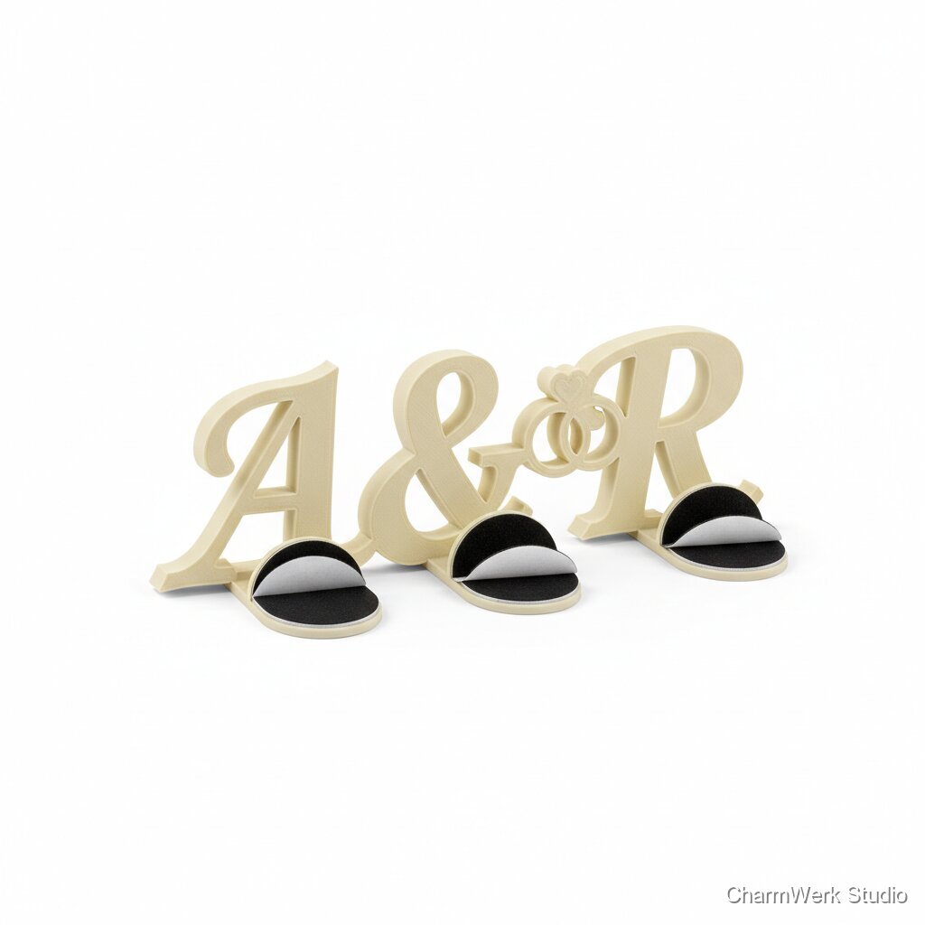 Tischkartenhalter in Form eurer Initialen (Set)