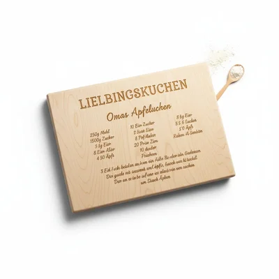 Personalisiertes Rezeptbrett „Lieblingskuchen“