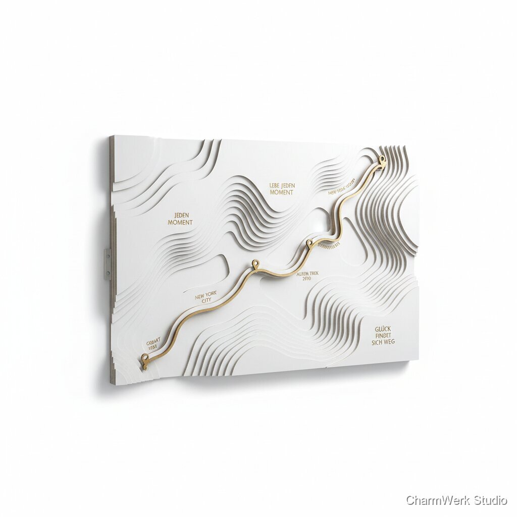 3D-Reliefkarte „Lebensweg“ als Wandbild