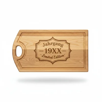 Geburtstags-Servierbrett „Jahrgang Edition“ mit Griff