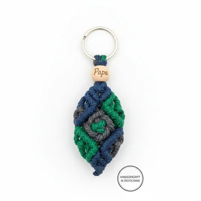 Handgeknüpfter Schlüsselanhänger „Papa-Knoten“