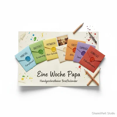 „Eine Woche Papa“ – handgeschriebener Briefkalender