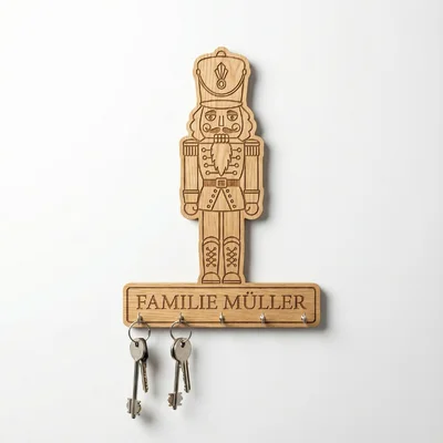 CNC-gefräster Nussknacker-Schlüsselhalter für die Diele