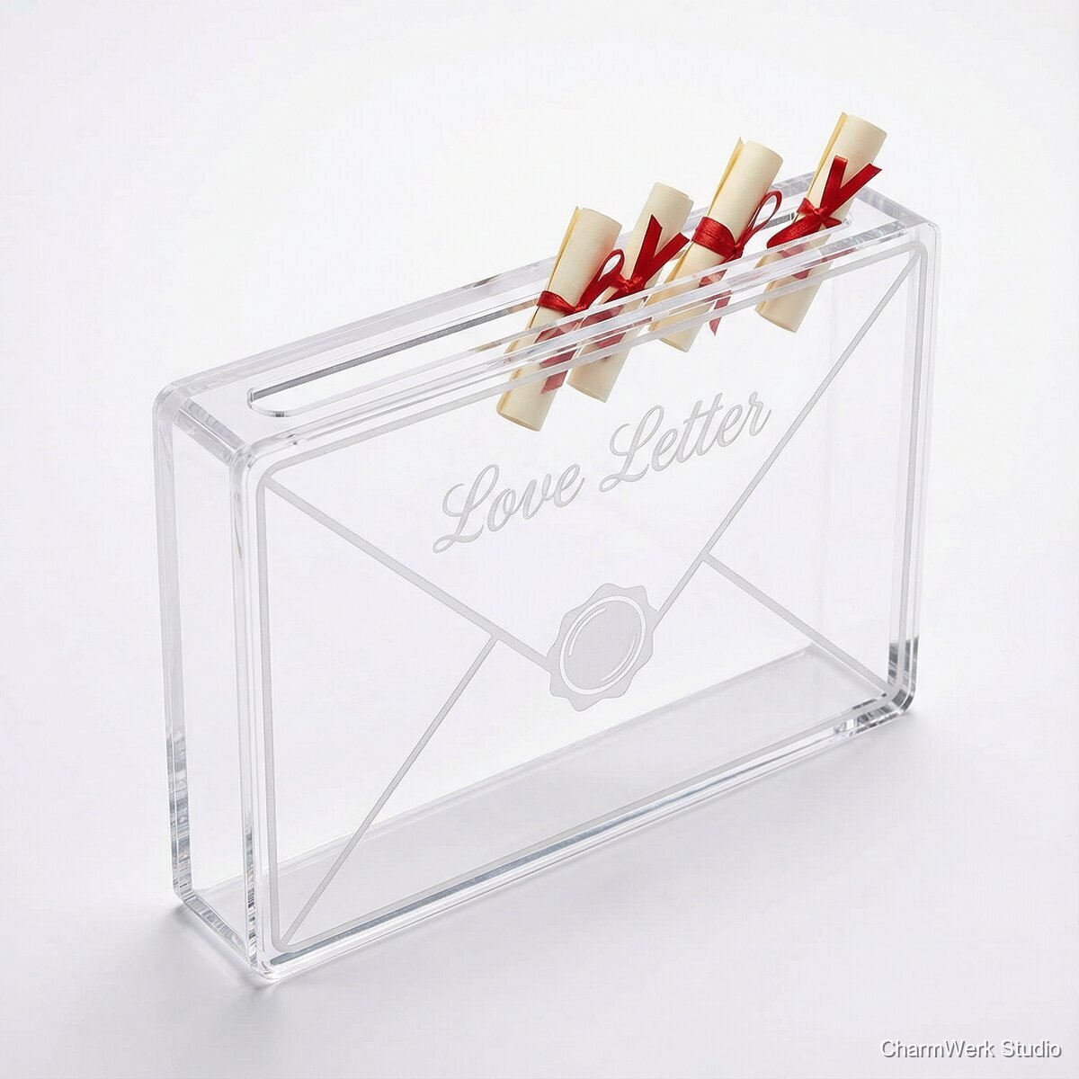 Acryl-„Love Letter“-Briefumschlag als Deko - Seitenansicht