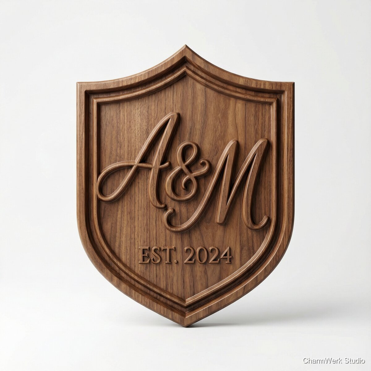 CNC-gefrästes Familienwappen als Wandrelief