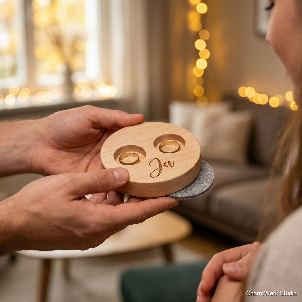 Ringkissen-Alternative: CNC-Ringhalter aus Massivholz - Lifestyle