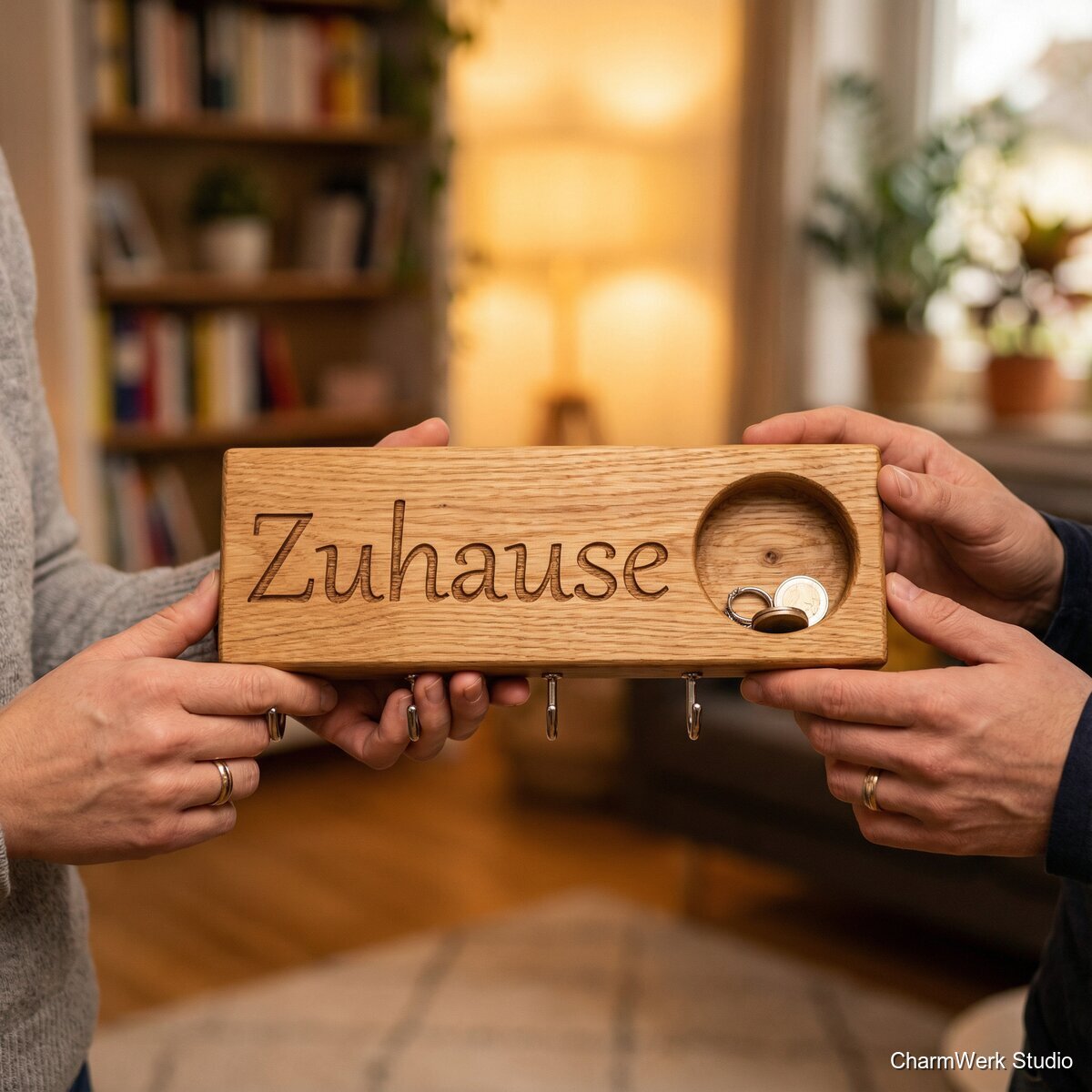 Schlüsselbrett „Zuhause“ mit Ringablage-Nische - Lifestyle