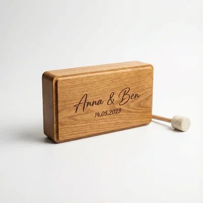 CNC-gefrästes Klangholz „Unsere Namen“