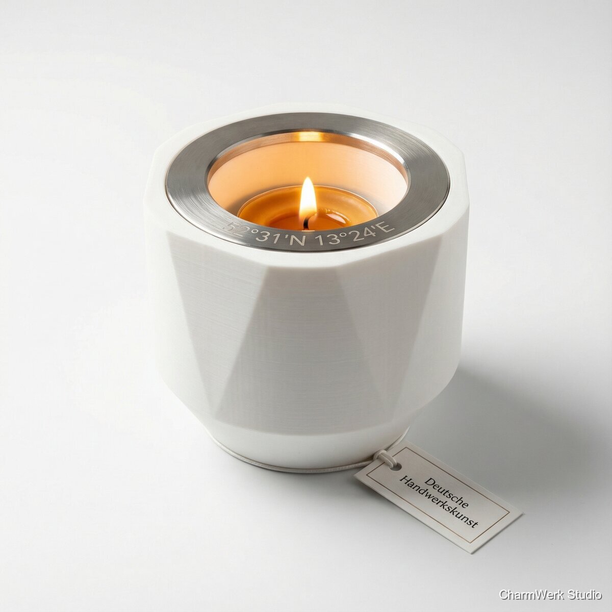 3D-gedruckter „Koordinaten“-Kerzenhalter