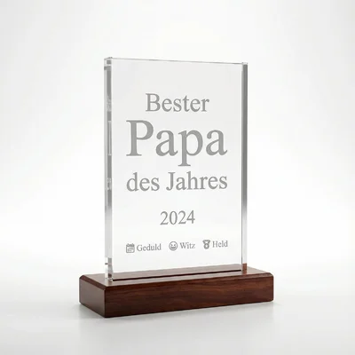 Acryl-Trophäe „Bester Papa des Jahres“
