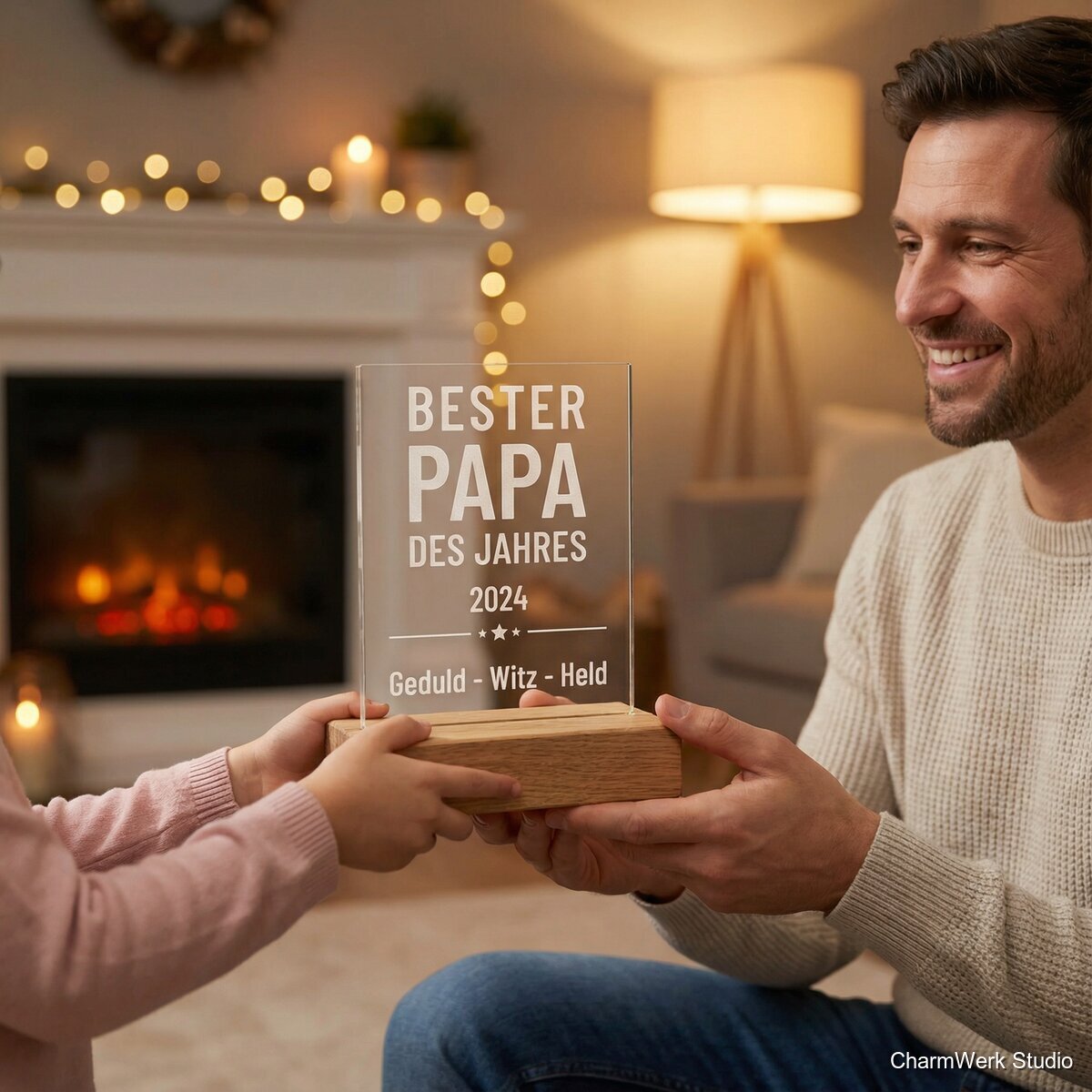 Acryl-Trophäe „Bester Papa des Jahres“ - Lifestyle