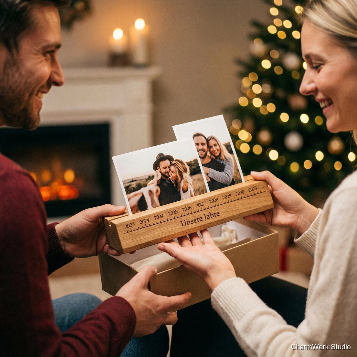 CNC-gefräste Fotoleiste mit Datumsskala - Lifestyle