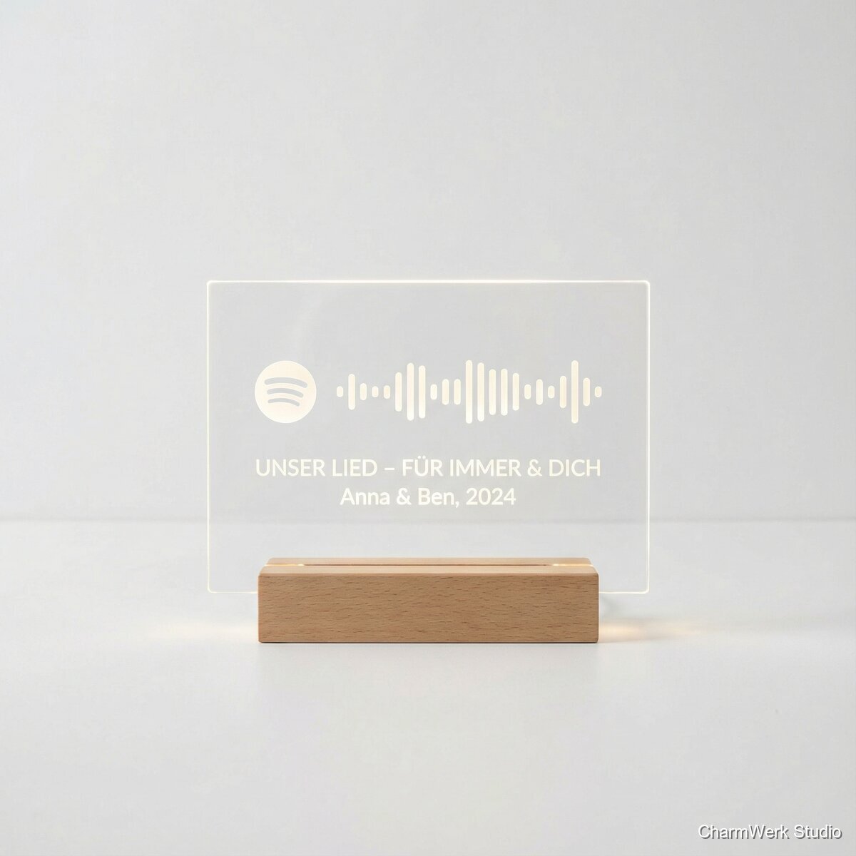 Acryl-Nachtlicht mit eurem Songcode