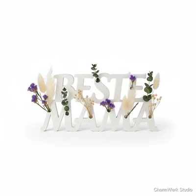 Blumensteck-„Mama“-Schriftzug mit Steckplätzen