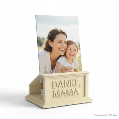 Foto-Standfuß als „Danke, Mama“-Rahmen