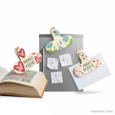 Rezeptclip-Set für Kochbuch und Notizzettel