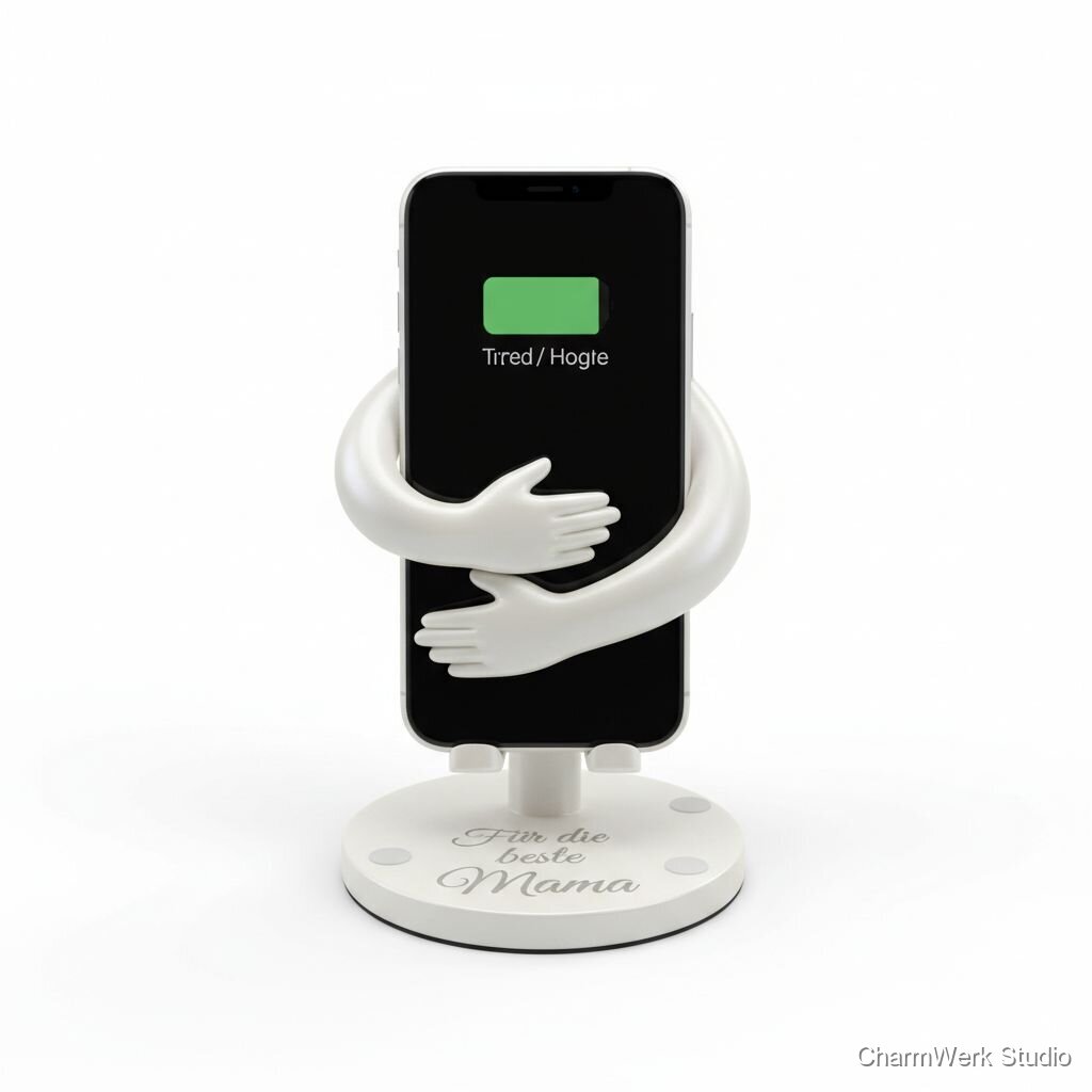 Handy-Ladestation in Form einer Umarmung