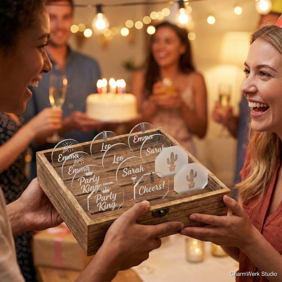 Acryl-Drinkmarker-Set mit Namen für die Party - Lifestyle