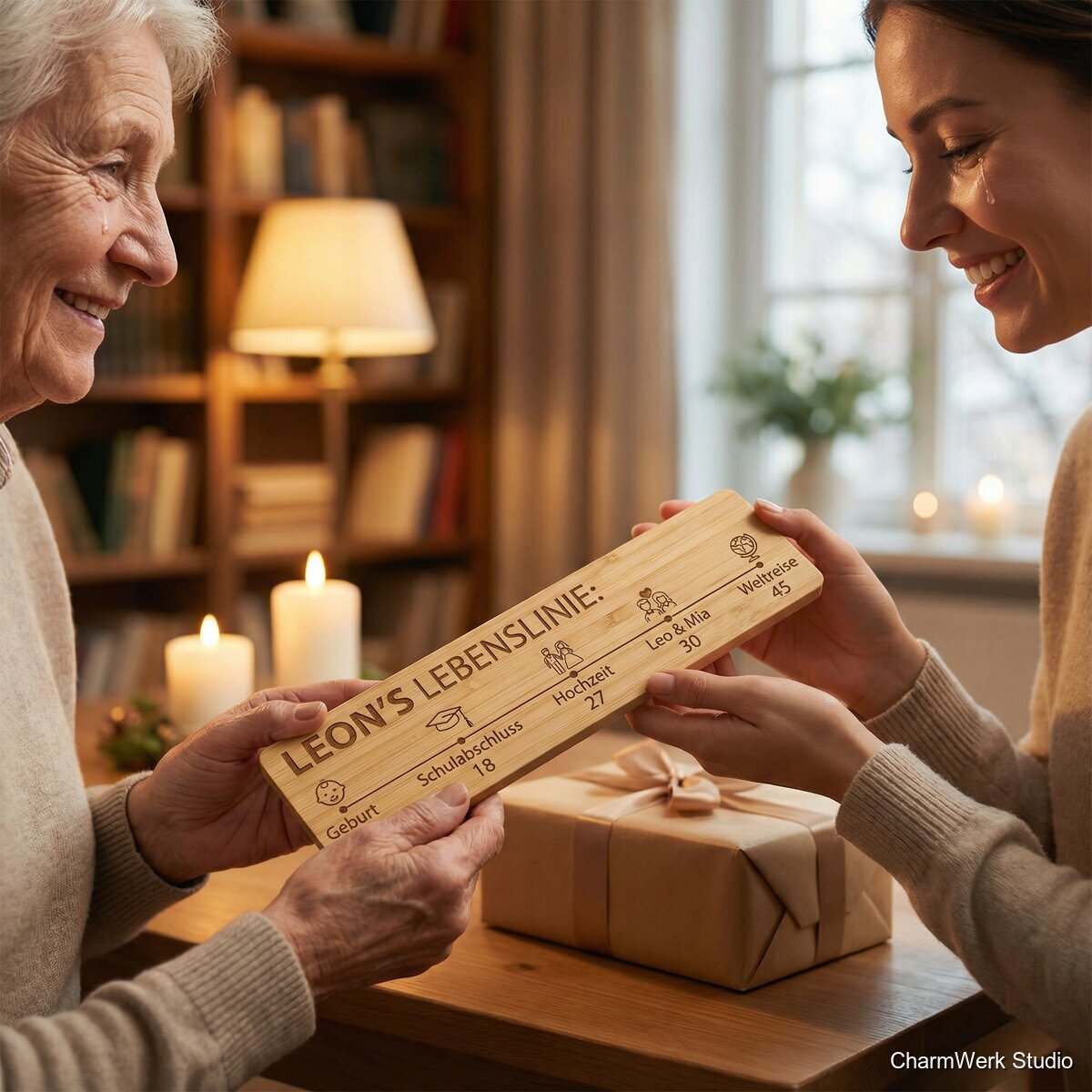 Geburtstags-„Meilenstein“-Lineal aus Bambus - Lifestyle