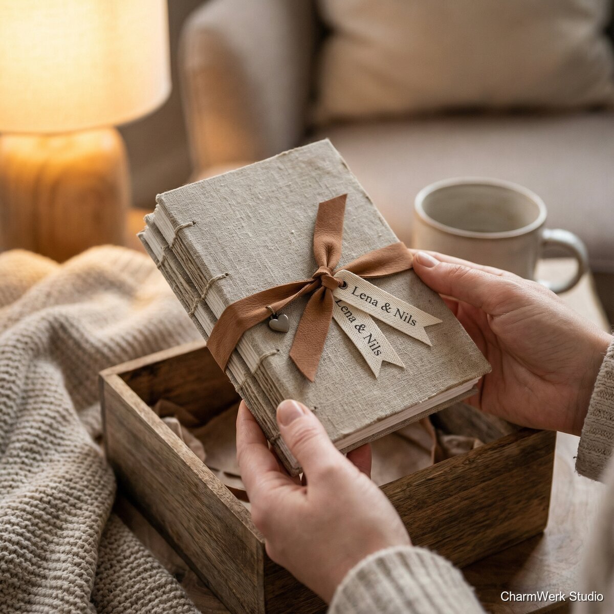 Handgebundenes Gelübde- und Briefset im Lederlook - Lifestyle