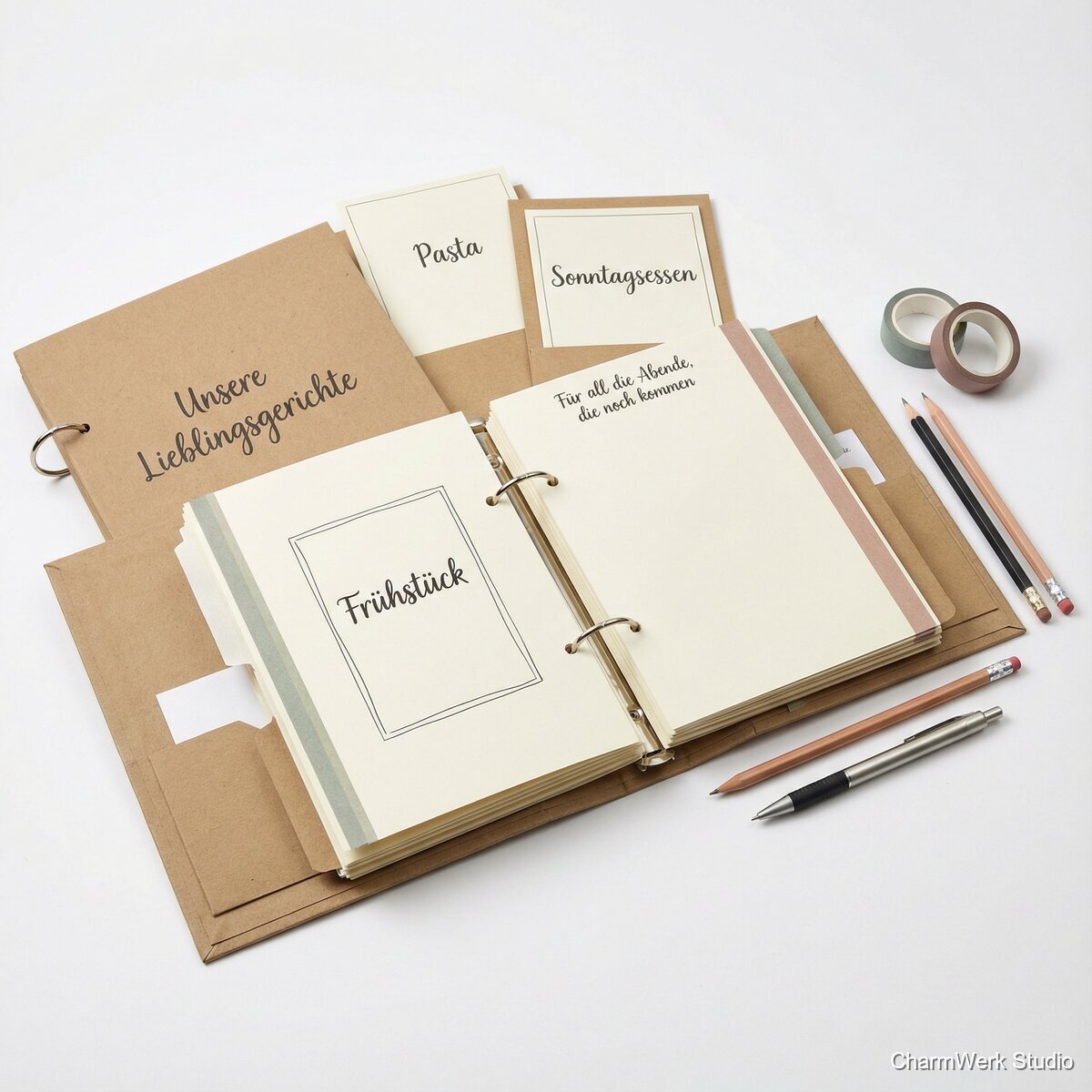 Handgefertigtes Rezeptbuch „Unsere Lieblingsgerichte“