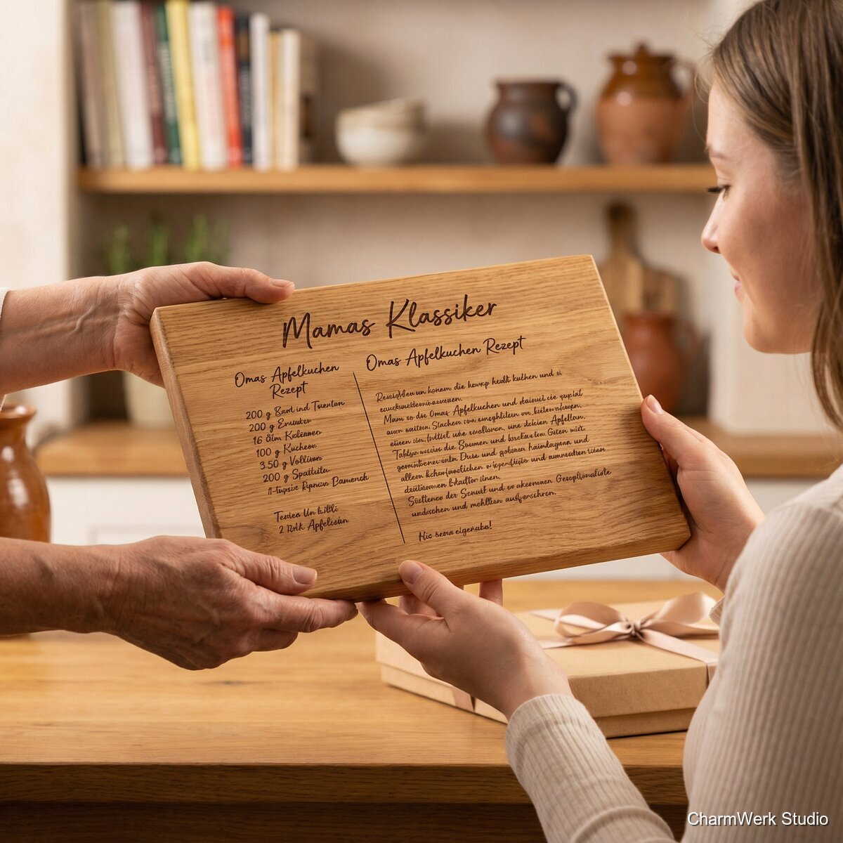Rezeptbrett „Mamas Klassiker“ mit Familienrezept-Fräsung - Lifestyle