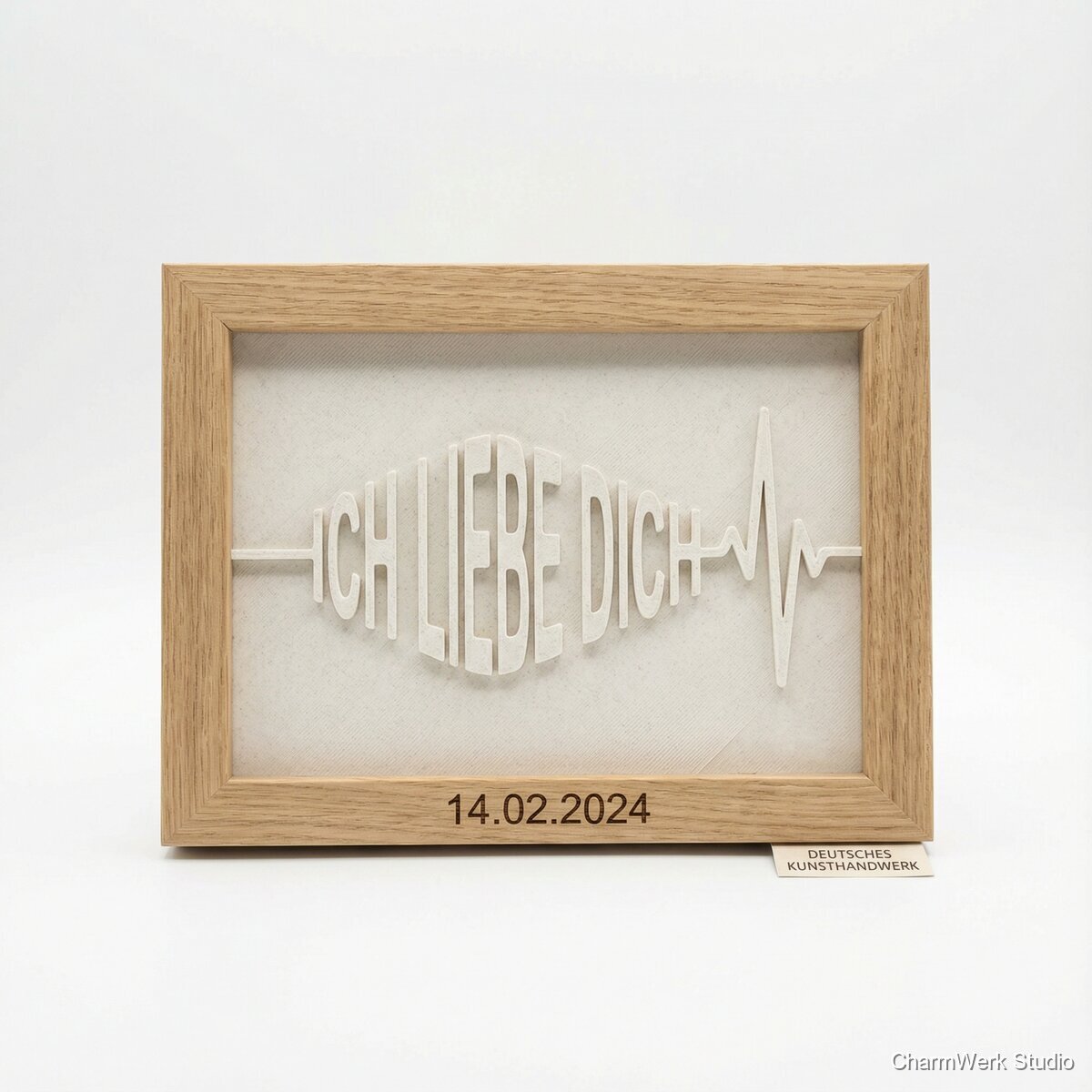 3D-gedrucktes „Herzschlag“-Relief eures Satzes