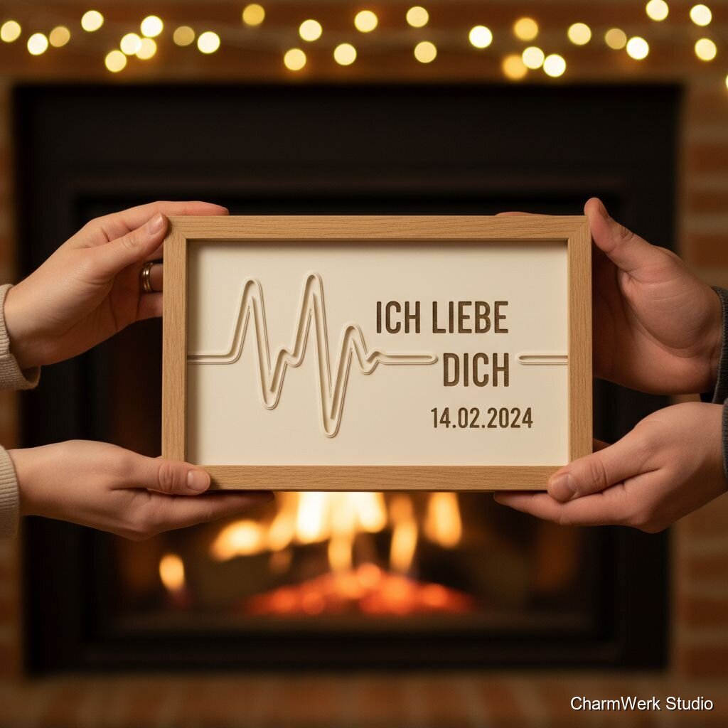 3D-gedrucktes „Herzschlag“-Relief eures Satzes - Lifestyle