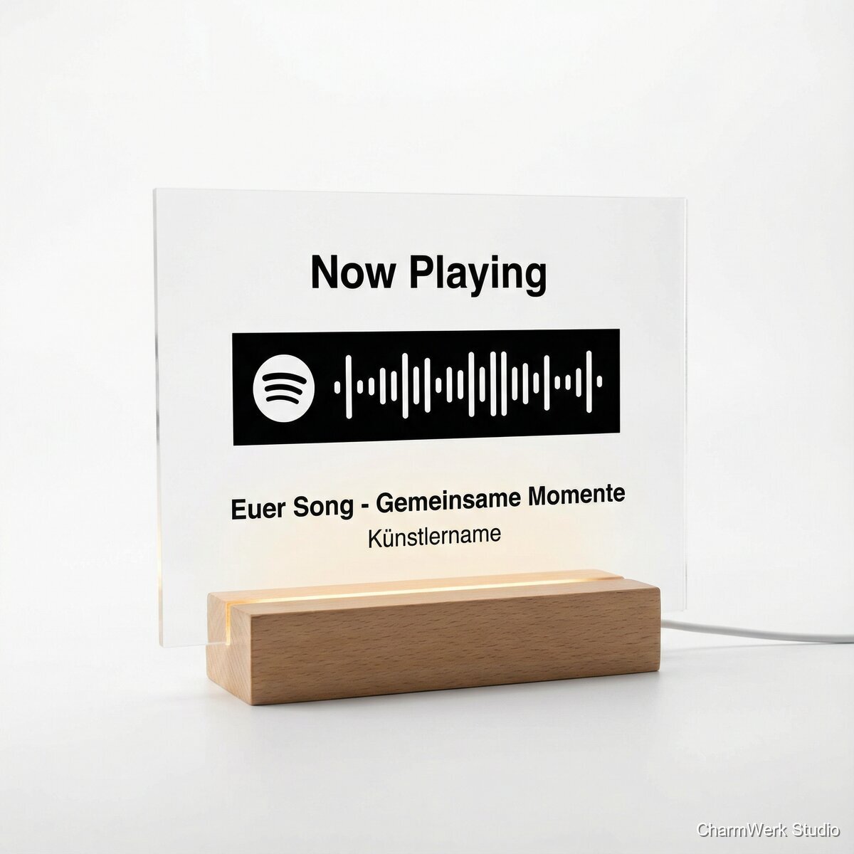 Acryl-„Spotify“-Schild mit eurem Song