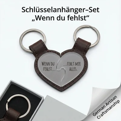Schlüsselanhänger-Set „Wenn du fehlst“ (2-teilig)