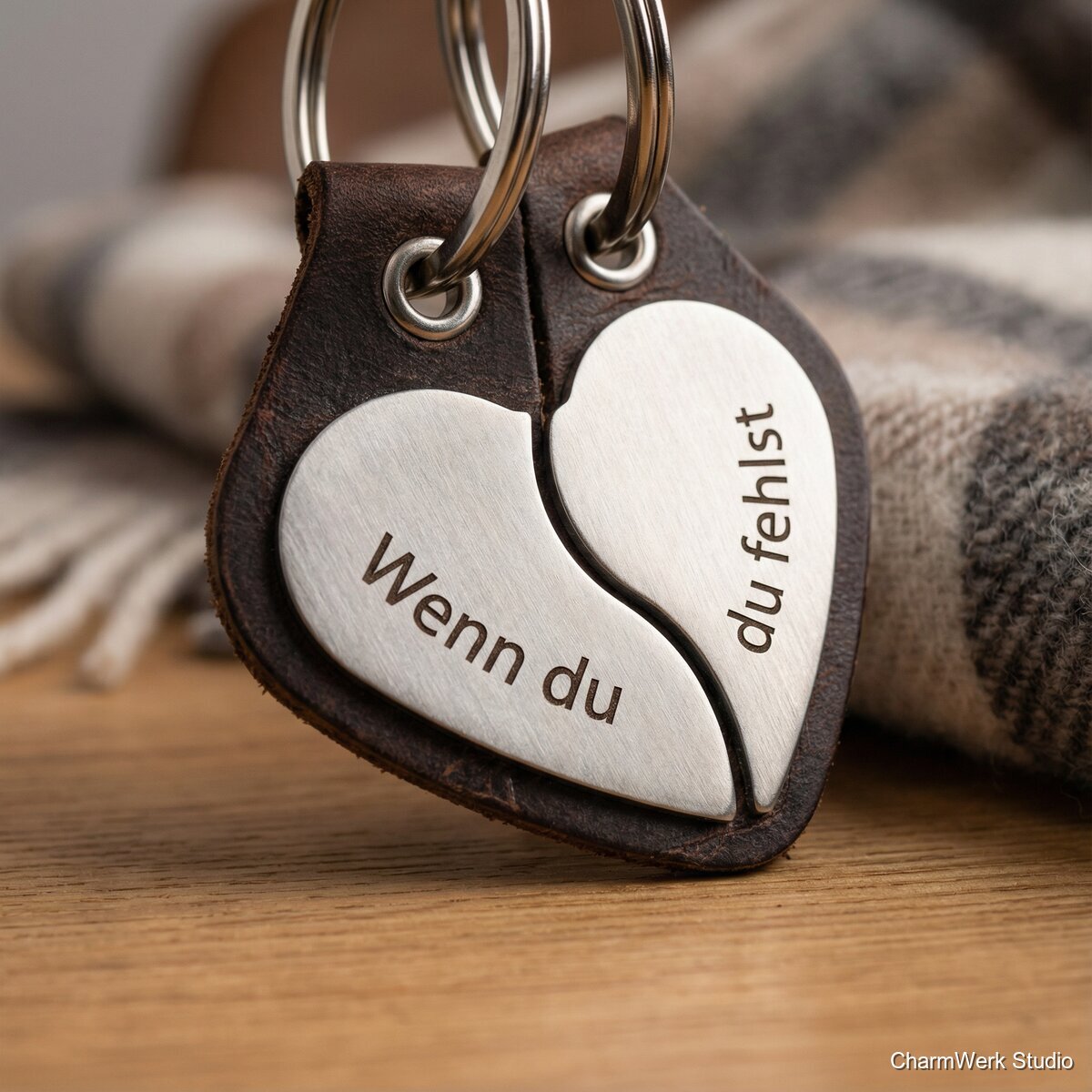 Schlüsselanhänger-Set „Wenn du fehlst“ (2-teilig) - Detailansicht