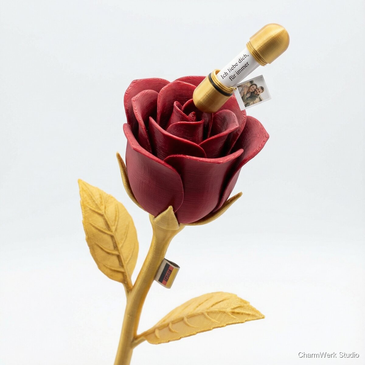 3D-gedruckte Rose mit versteckter Nachricht