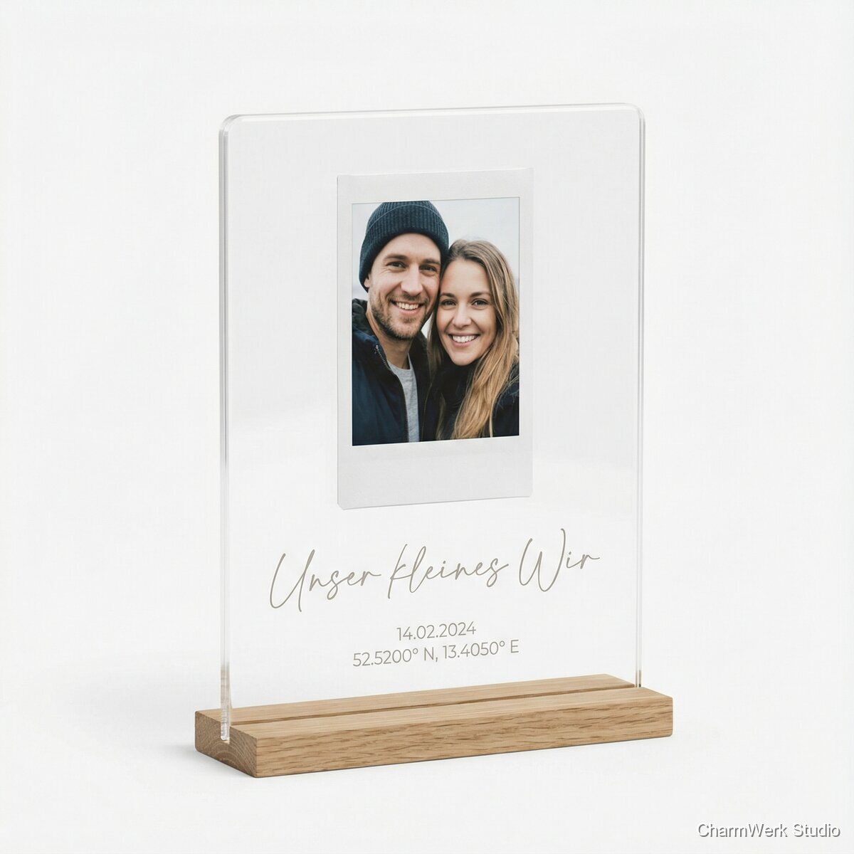 Acryl-Fotoständer „Unser kleines Wir“