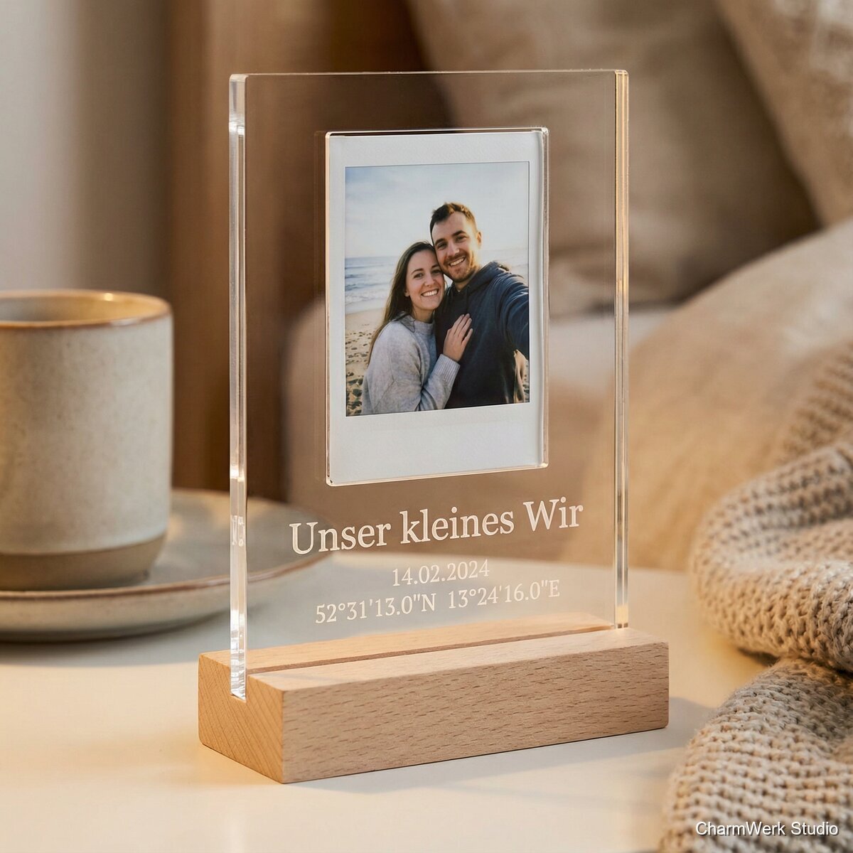 Acryl-Fotoständer „Unser kleines Wir“ - Detailansicht