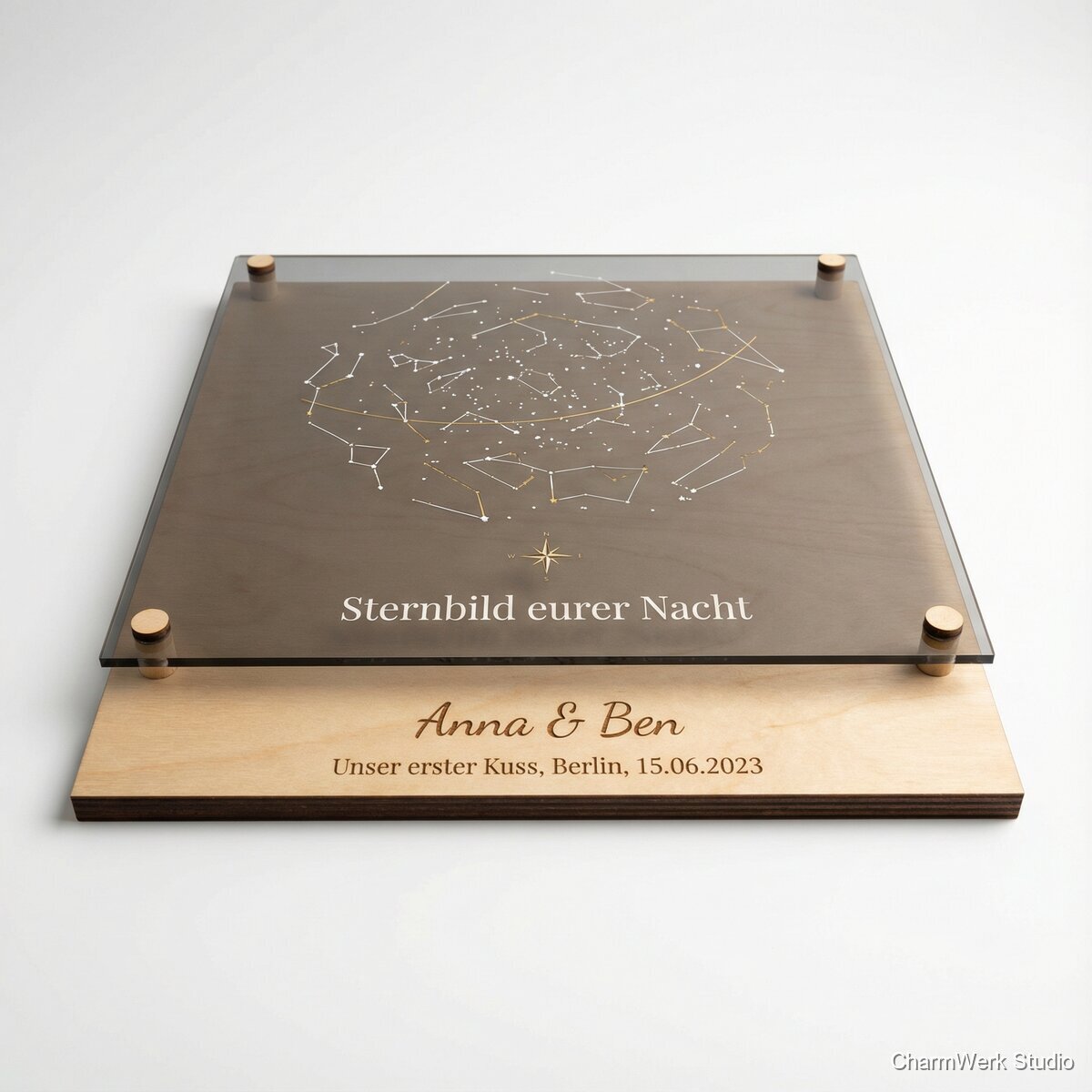 „Sternbild eurer Nacht“ Holz-Acryl-Wandbild