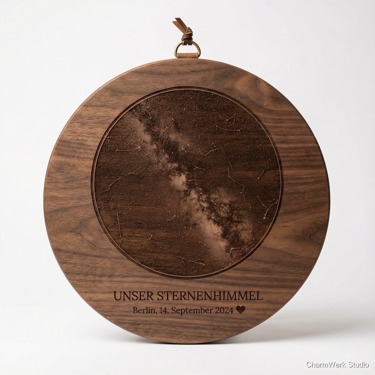 Topografische Sternenhimmel-Plakette vom Hochzeitsabend