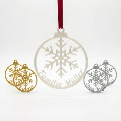 Personalisierter Christbaumkugel-Aufhänger mit Namen