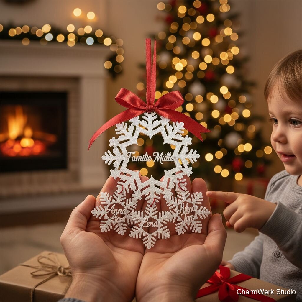 Personalisierter Christbaumkugel-Aufhänger mit Namen - Lifestyle
