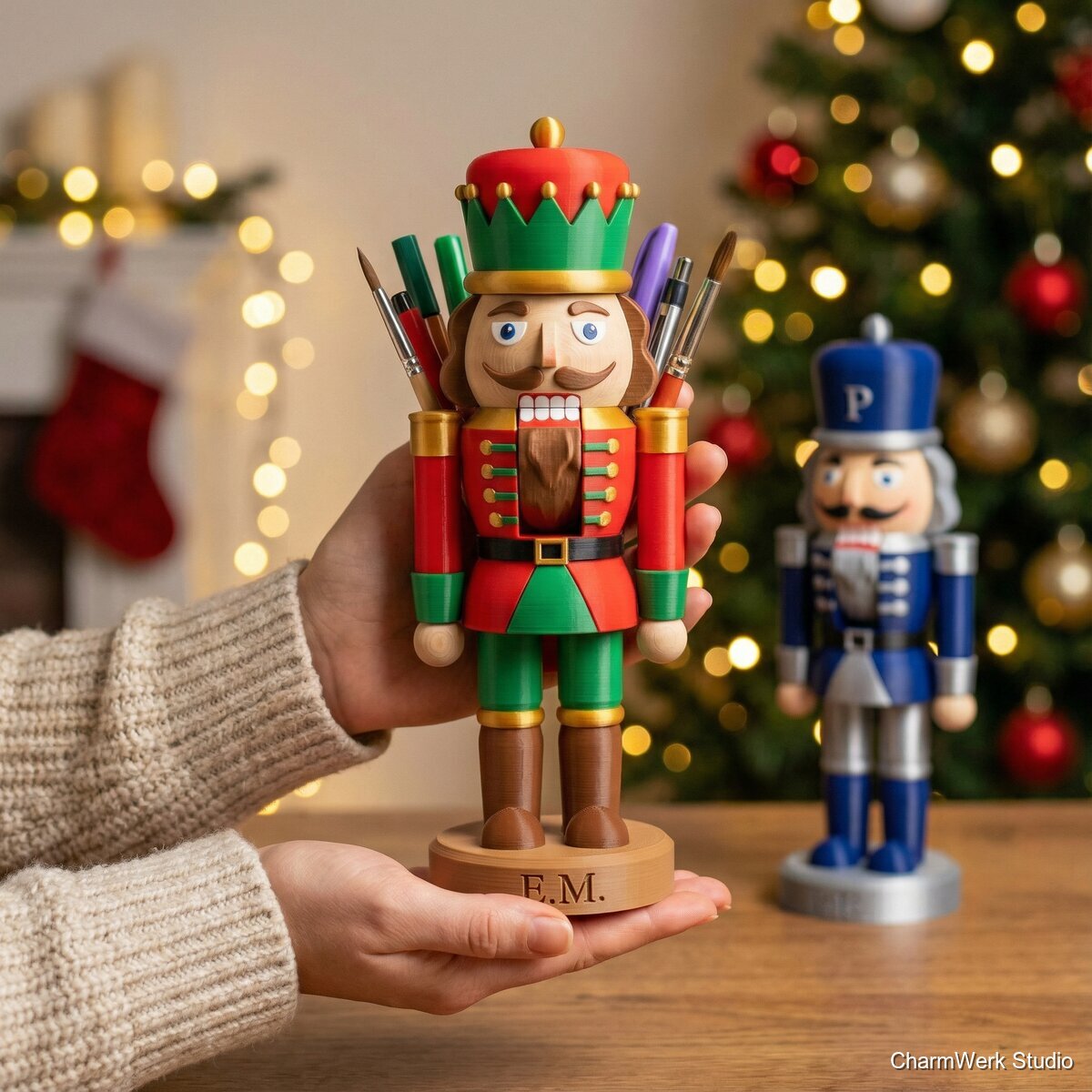 3D-gedruckter Nussknacker-Stiftehalter fürs Homeoffice - Lifestyle