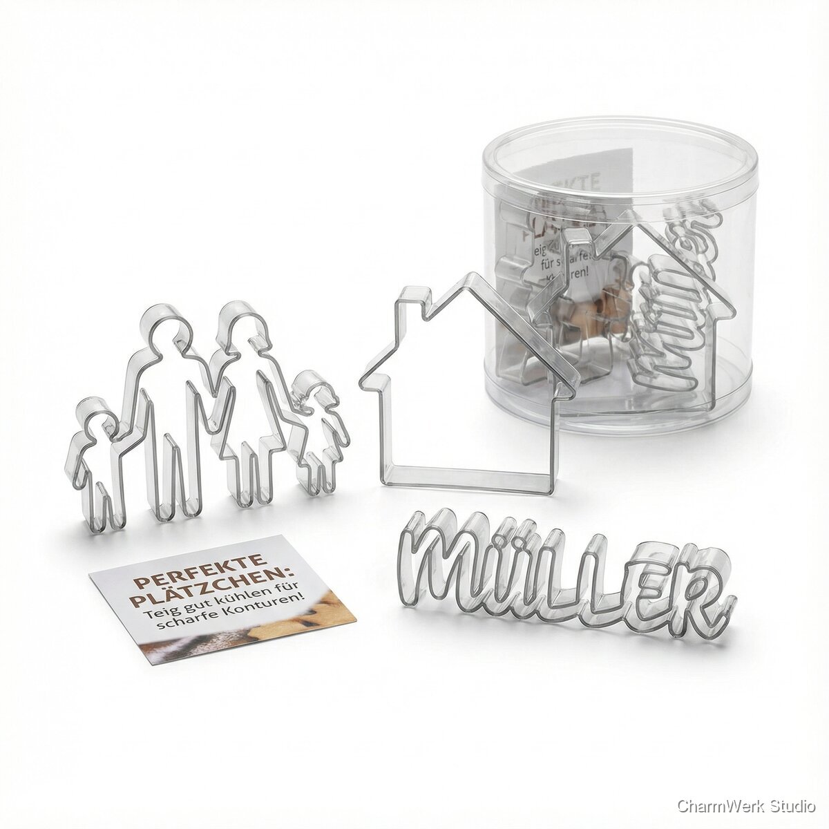 Weihnachts-Cookie-Cutter-Set mit Familienmotiven