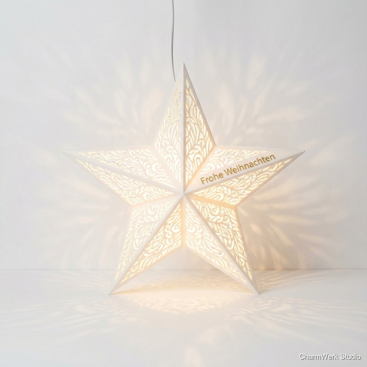 Weihnachtsstern-Lampenschirm für warmes Ambientelicht