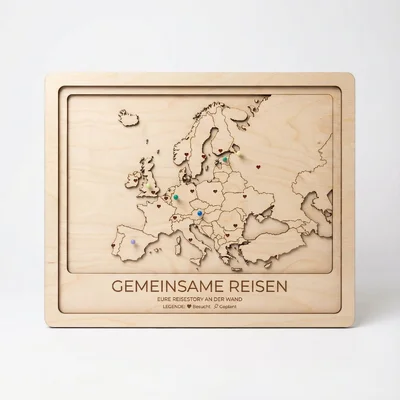 CNC-gefräster „Gemeinsame Reisen“-Pinboard-Rahmen