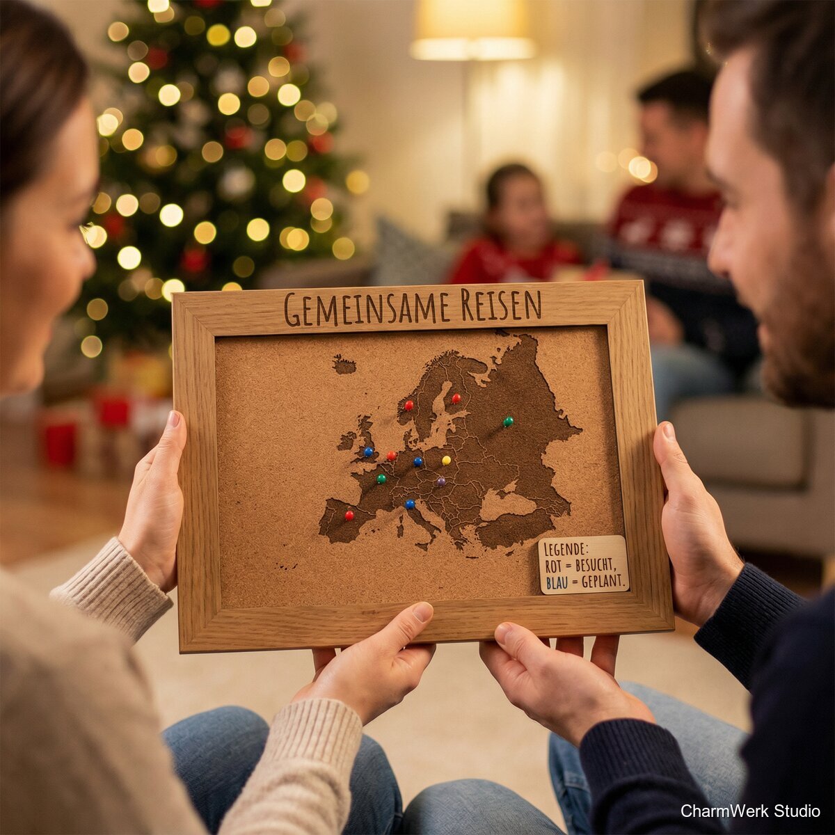 CNC-gefräster „Gemeinsame Reisen“-Pinboard-Rahmen - Lifestyle
