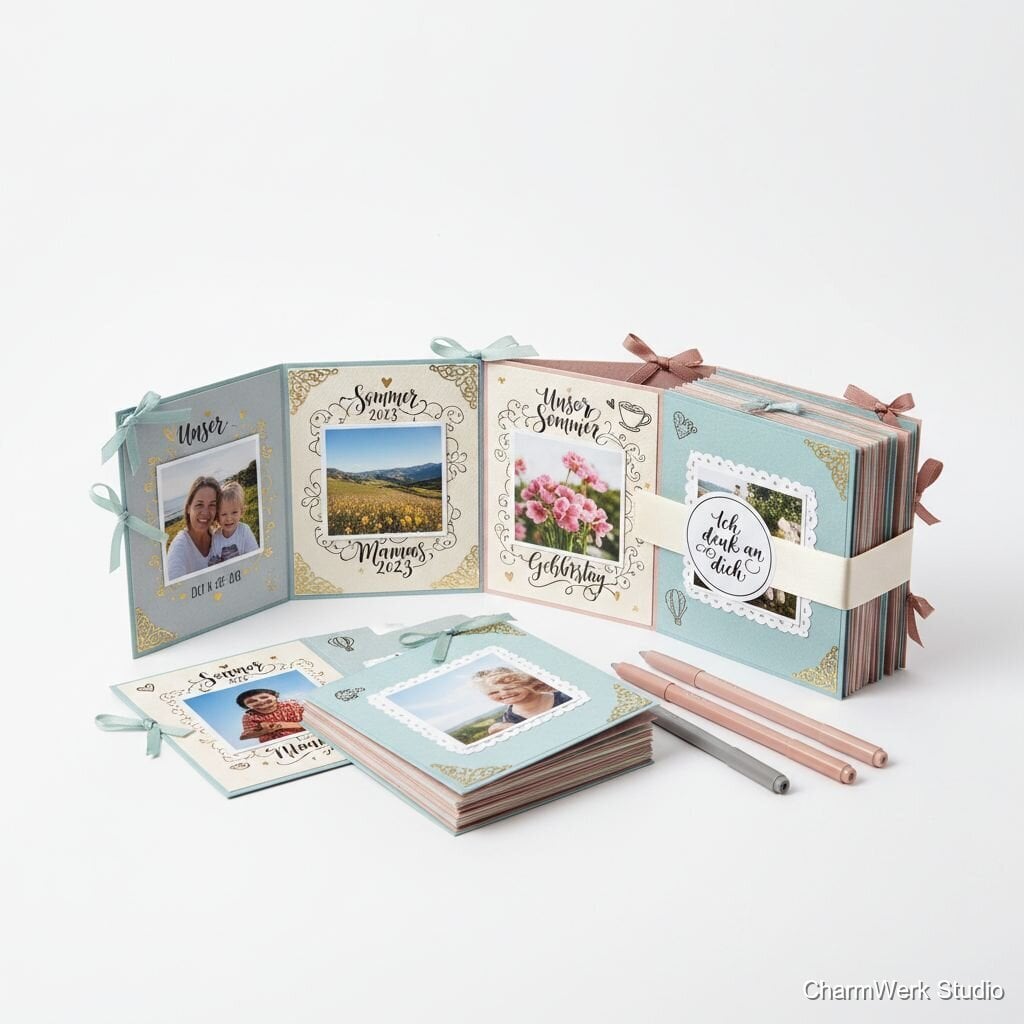 Foto-Minialbum als Leporello mit Handlettering